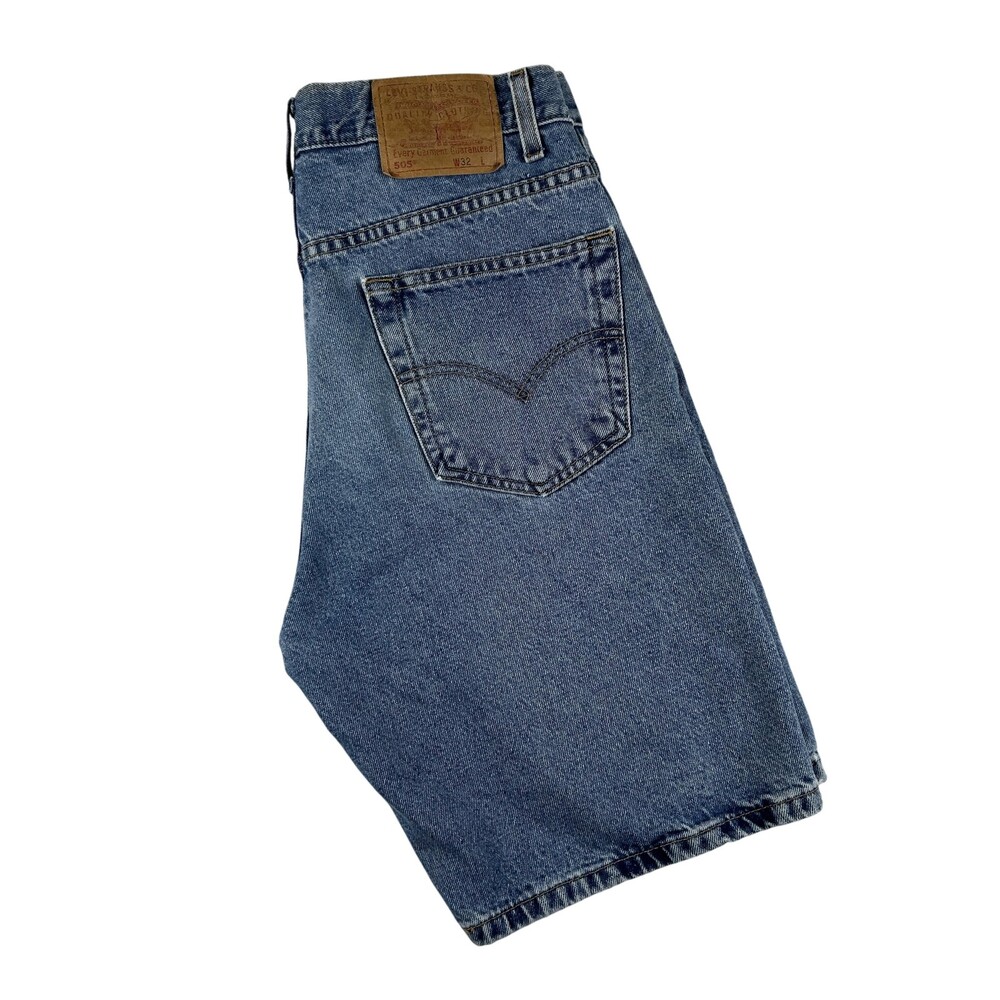 Vintage Levi's 505 Shorts Mens 32 Medium Wash Denim Regular Fit Bermuda 5 Pocket